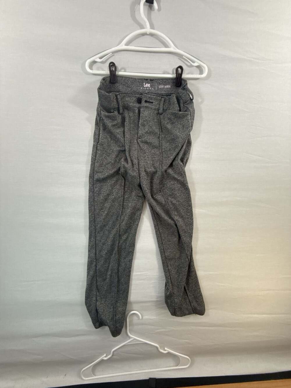 Lee Riders Women's Slim Ankle Heather Gray Knit Pants